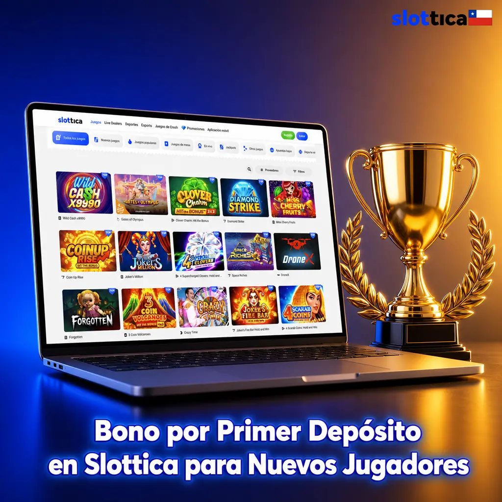 Bono de bienvenida Slottica: 200% primer depósito y 275 giros gratis para jugadores chilenos
