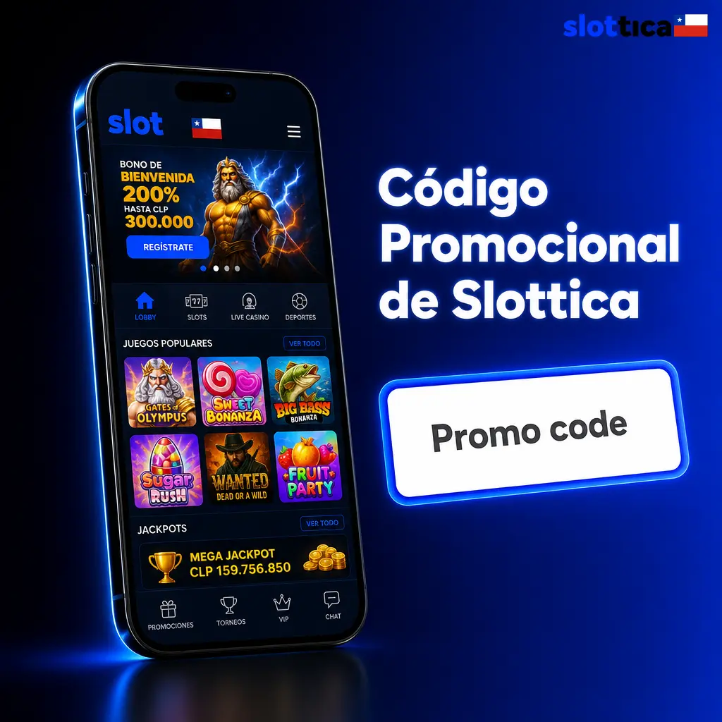 Código promocional de Slottica para jugadores en Chile 2026 con bono adicional o giros gratis al registrarse