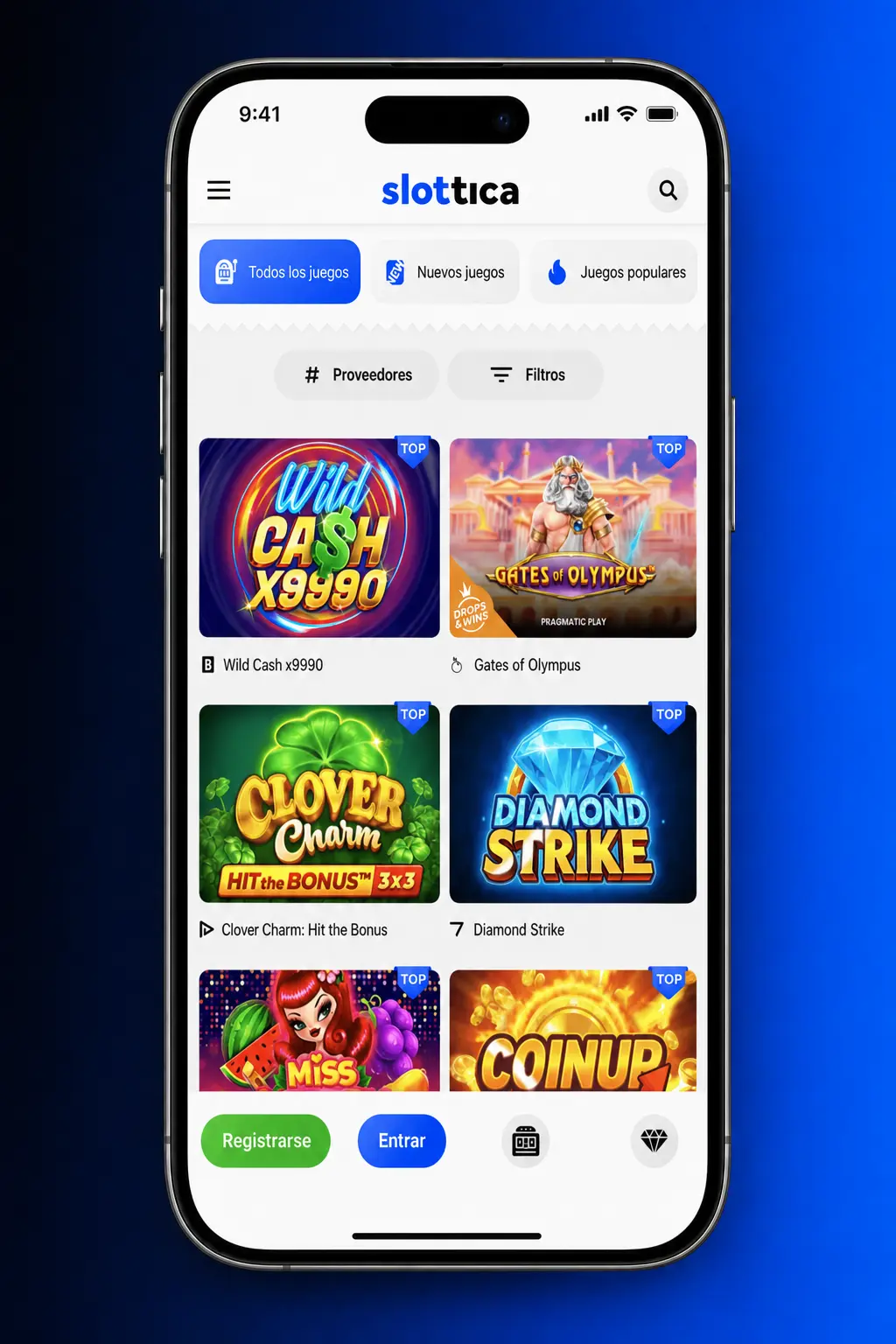Depósito en app Slottica Chile con métodos como BancoEstado, Visa y Skrill desde móvil iOS o Android