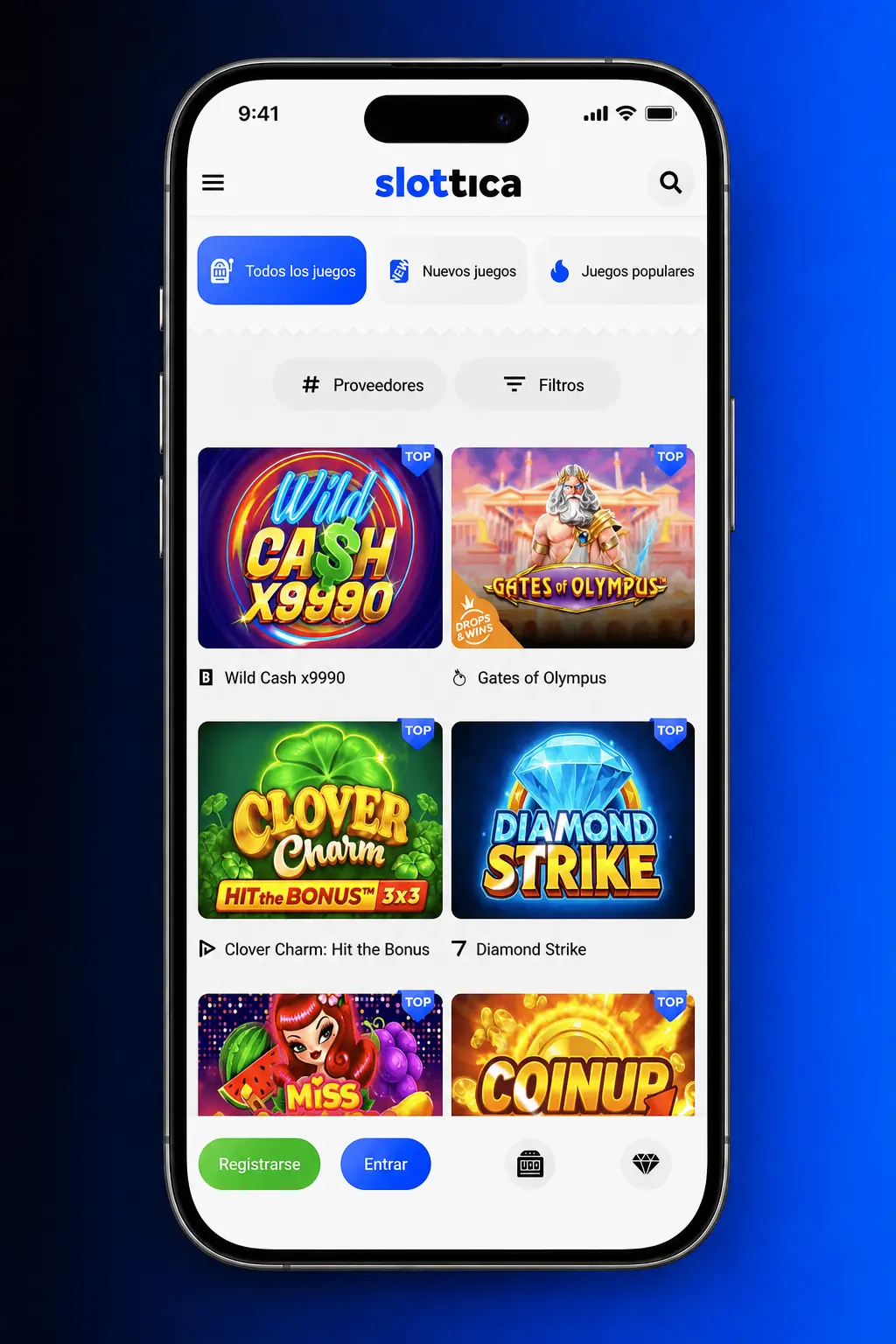Depósito en app Slottica Chile con métodos como BancoEstado, Visa y Skrill desde móvil iOS o Android