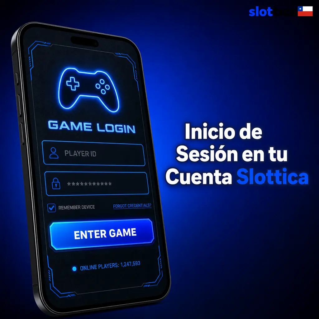 Pantalla de inicio de sesión en Slottica con formulario de acceso, campos de correo y contraseña