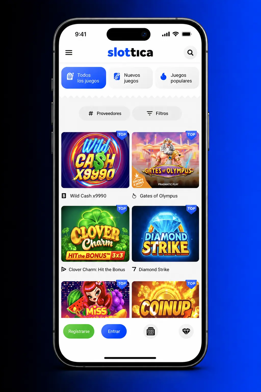 Pasos para registrarse en Slottica Casino desde Chile con formulario en pantalla