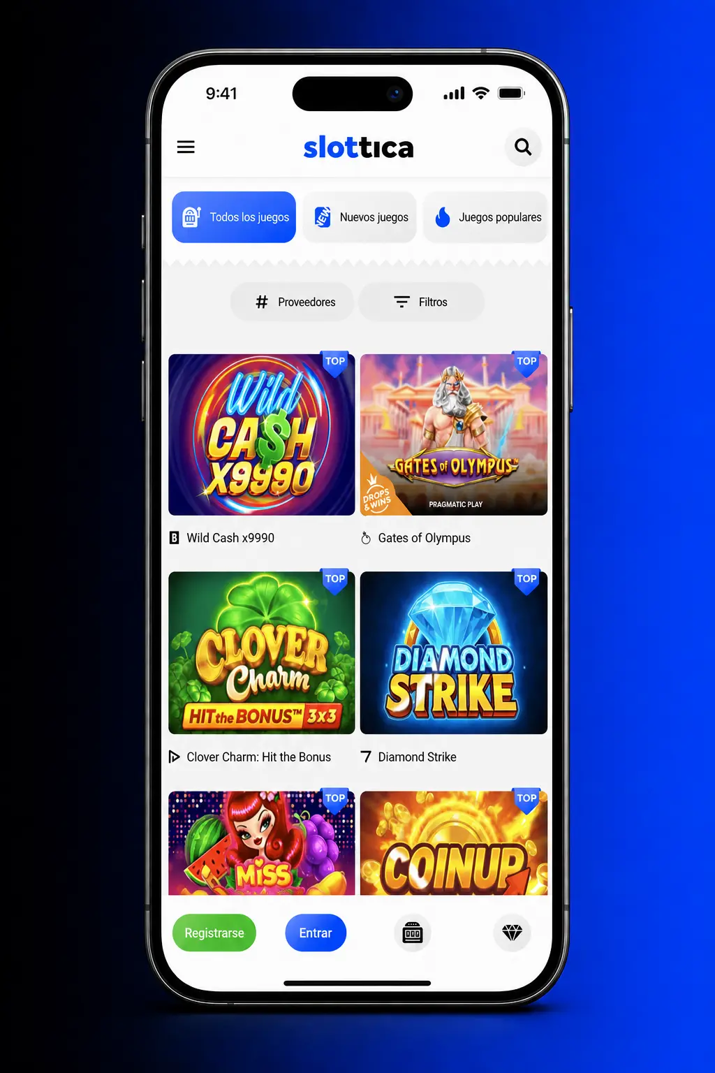 Pasos para registrarse en Slottica Casino desde Chile con formulario en pantalla