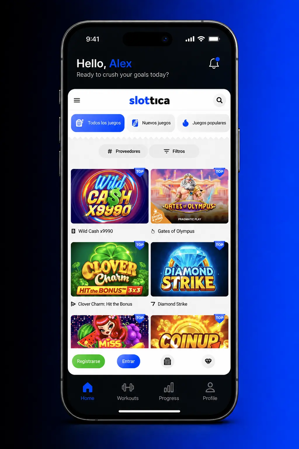 Pasos para registrarse en Slottica Casino desde Chile con formulario en pantalla