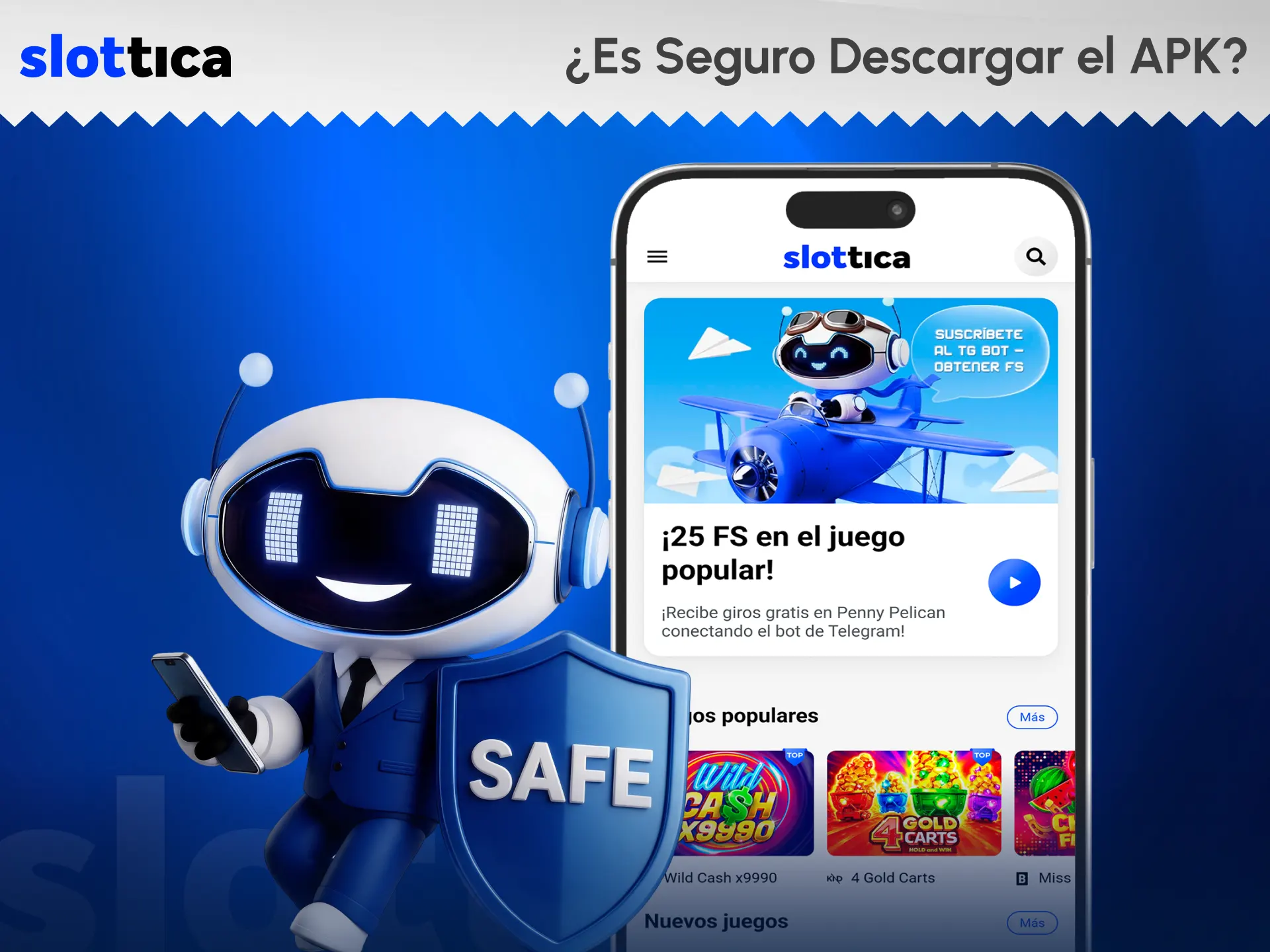 Verifica la seguridad y encriptación del archivo APK en Slottica.