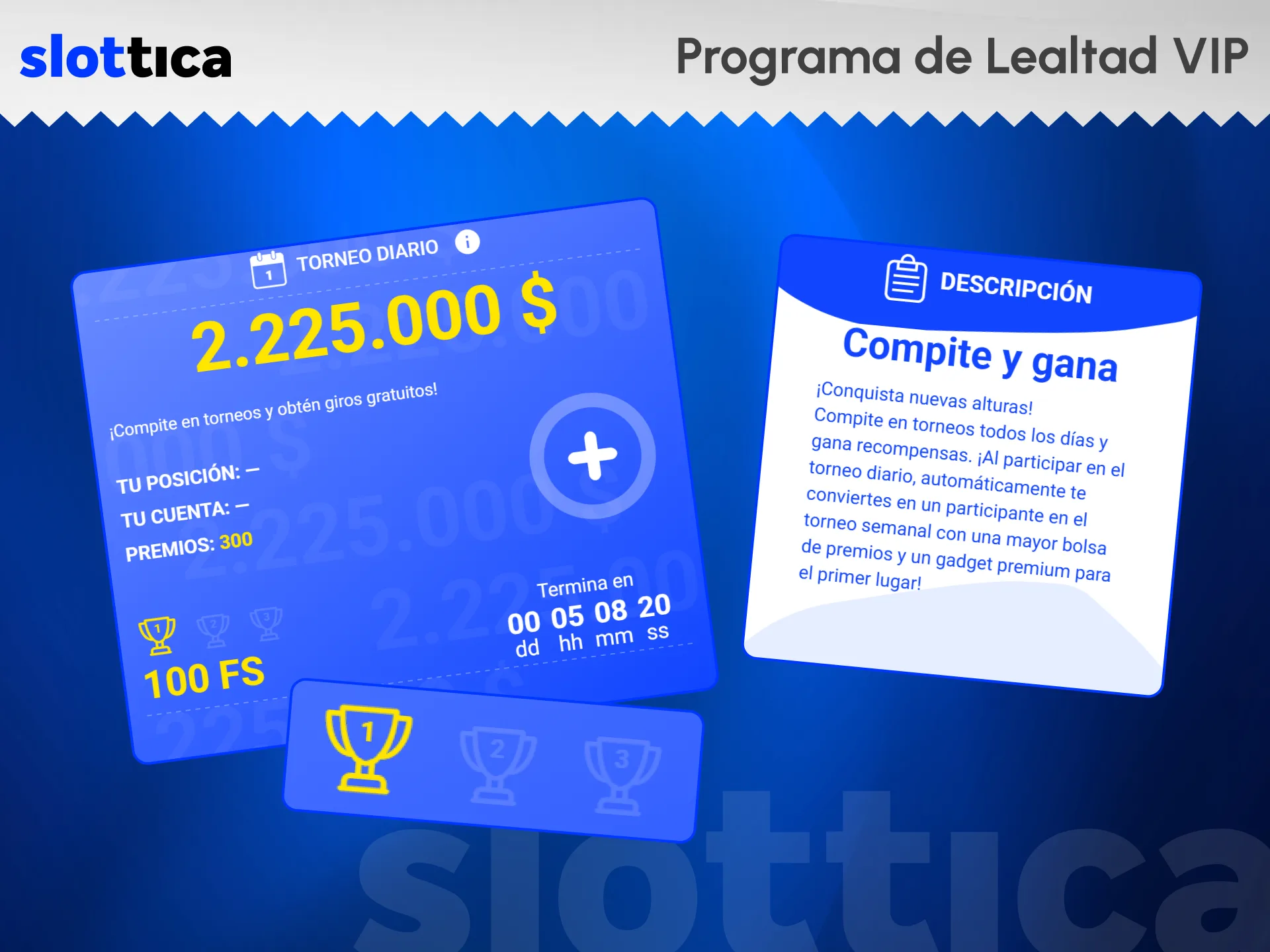Únete al club exclusivo para conseguir ventajas y beneficios en Slottica.