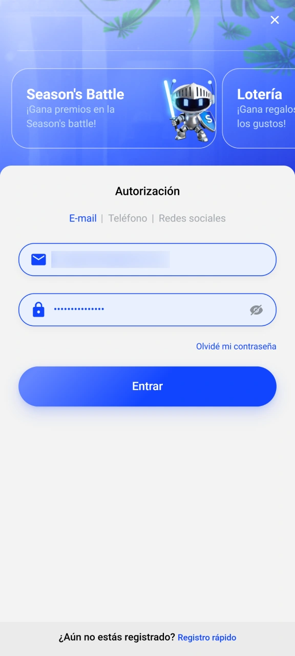 Entra a tu cuenta utilizando tu clave actualizada en Slottica.